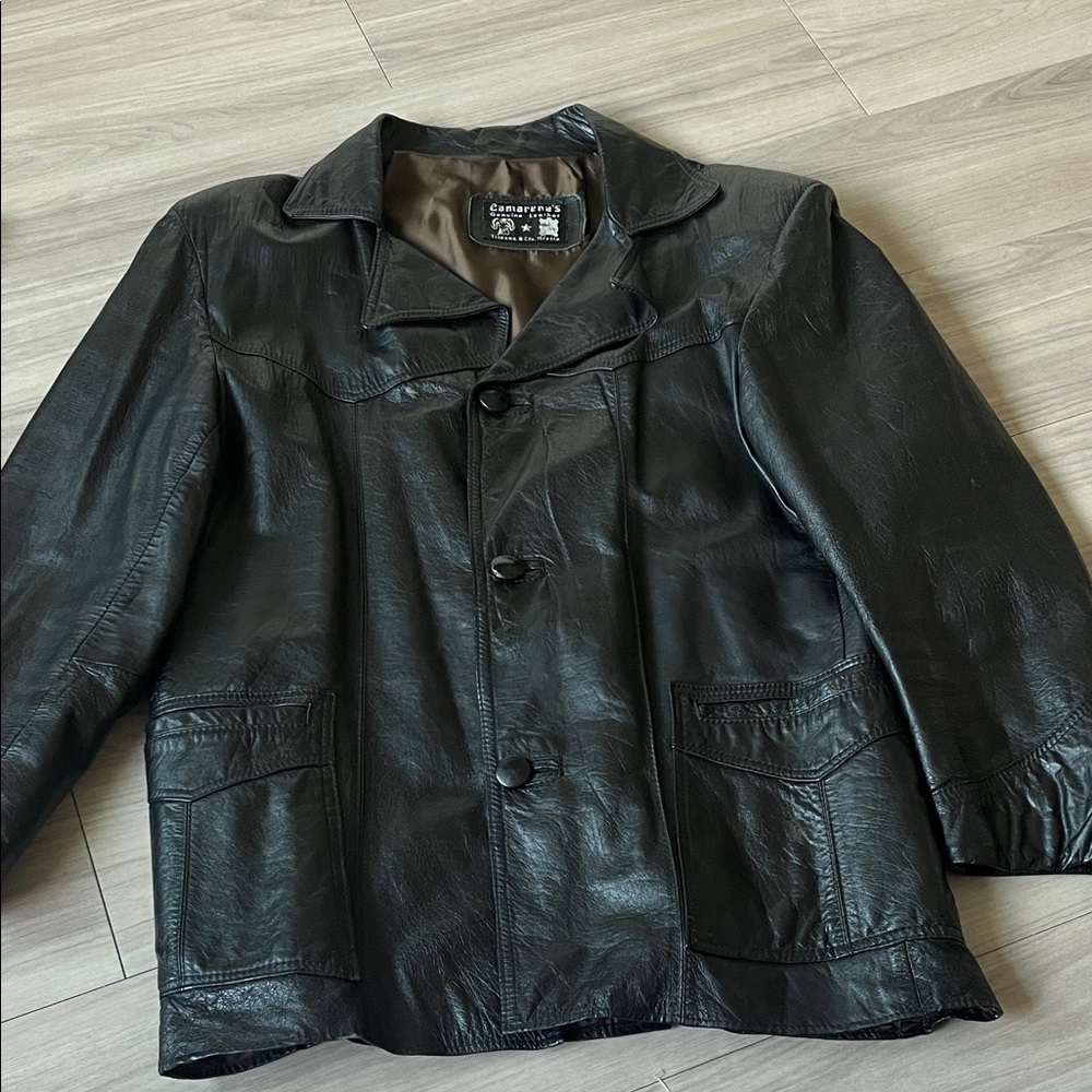 Vintage Camarenas  Genuine Black Leather Jacket